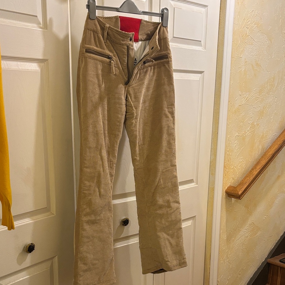 Tan Corduroy Womens Ski. pant